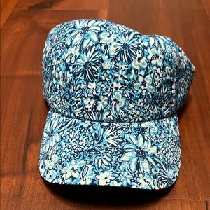 Blue Floral Patterned Lilly Pulitzer Cap
